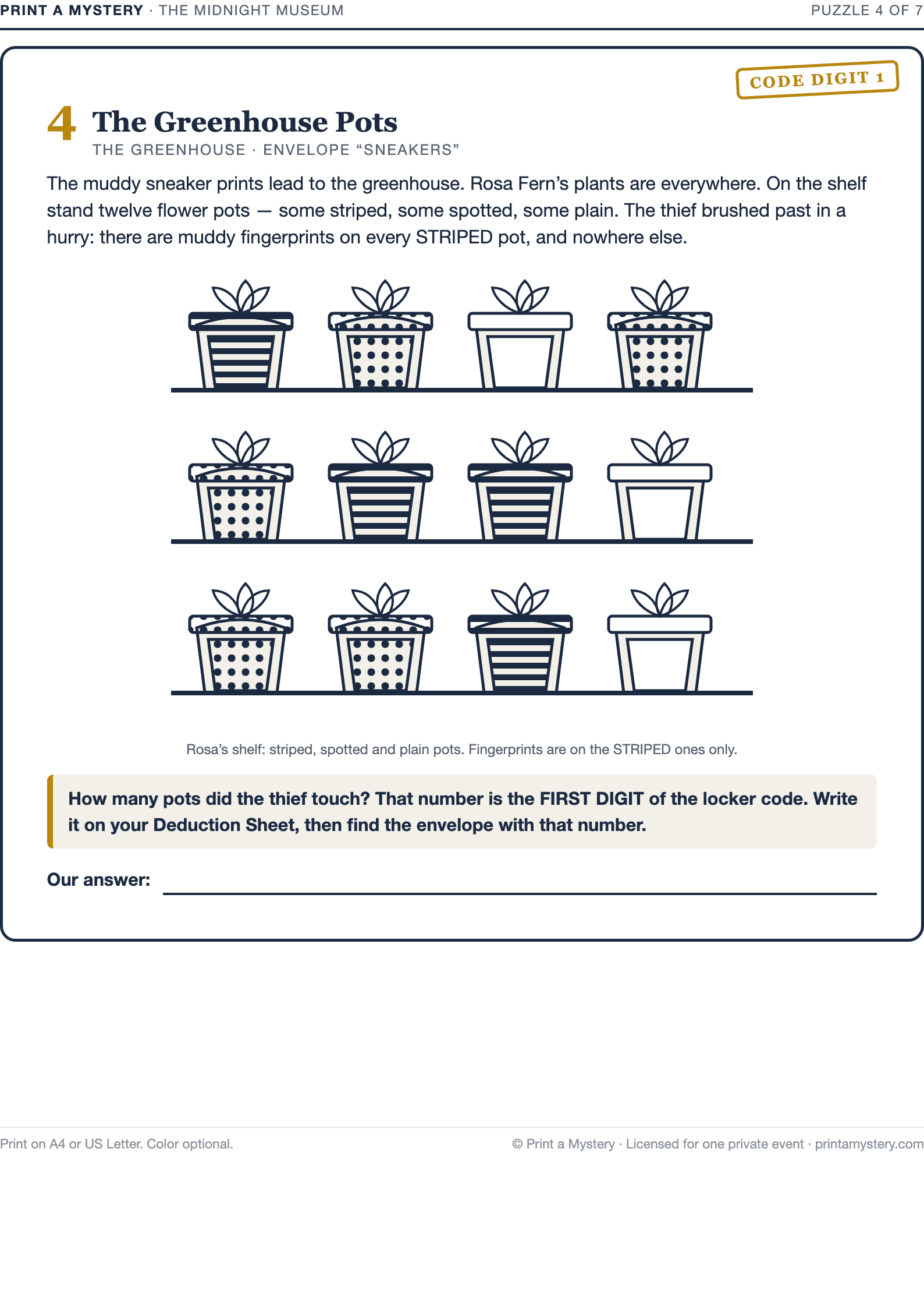 Puzzle 4 — The Greenhouse Pots